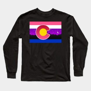 Colorado Flag Genderfluid Pride Long Sleeve T-Shirt